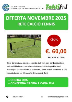 Anteprima offerta: Rete Calcio da Tennis (PDF)